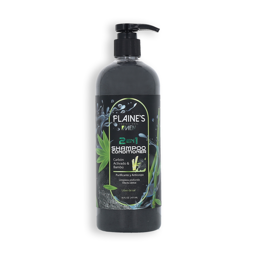 PLAINE'S MEN 2 en 1 Shampoo & Conditioner con efecto Purificante y Ant