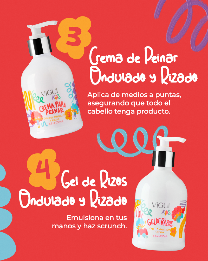 Línea VIGUI KIDS - Cabello Ondulado & rizado (a partir de los 6 meses de edad)