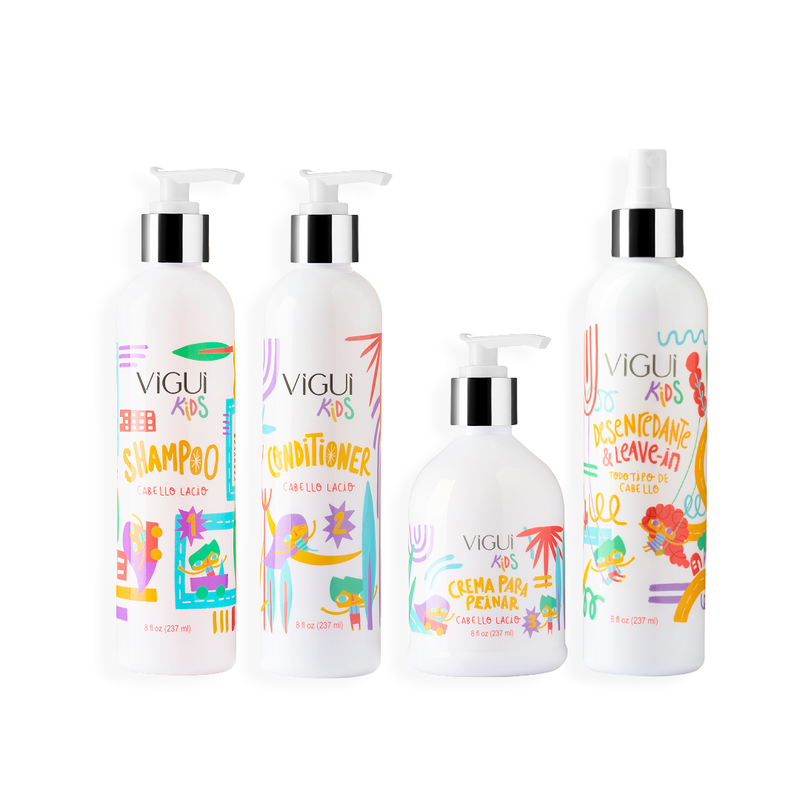Línea 4 pasos VIGUI KIDS Cabello Lacio + Desenredante (a partir de los 6 meses de edad)