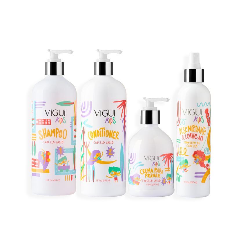 Línea 4 pasos VIGUI KIDS Cabello Lacio + Desenredante (a partir de los 6 meses de edad)